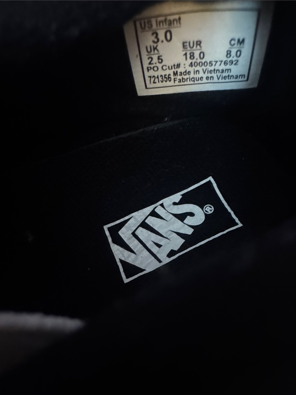 Vans Black & White Checkerboard Baby Slip-On Shoes. USED - Picture 6 of 12